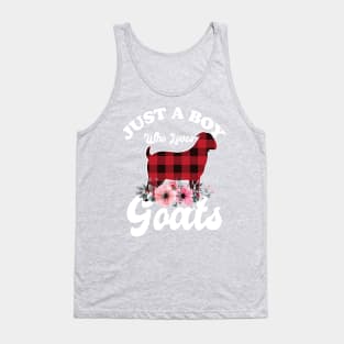 Just a Boy Who Loves Goats Tank Top